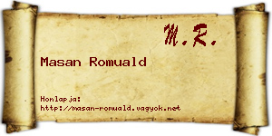 Masan Romuald névjegykártya
